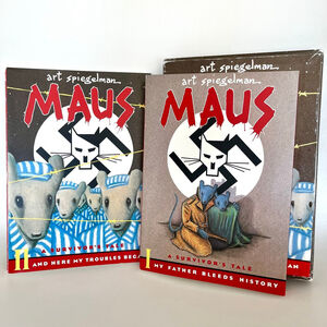 Maus Art Spiegelman Rare Hard Cover Box Set Graphic Novel Books I & II Pantheon